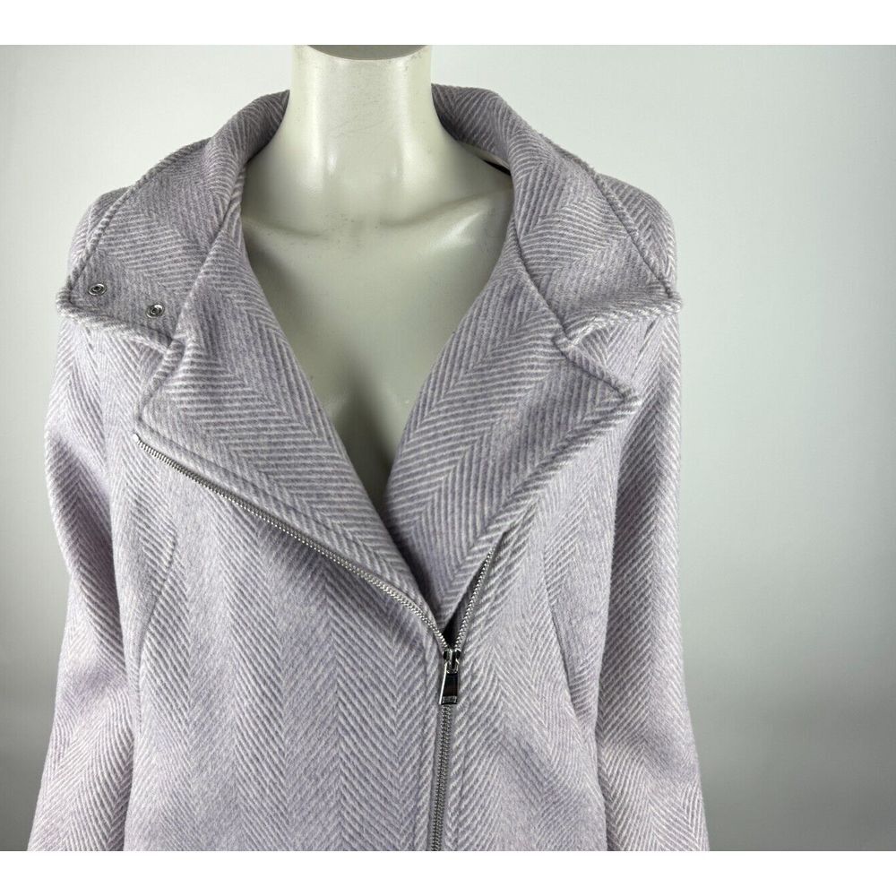LOFT Lilac Wool Pea coat Women M NWT‎ $175 Long Sleeve Pockets Full Zip Jacket - Picture 12 of 16